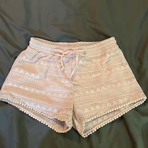 pink laced shorts